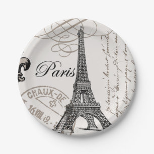 MODERNER VINTAGER EIFFEL-TURM PAPPTELLER