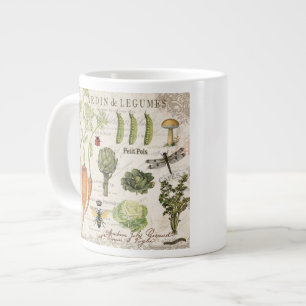moderner Vintager Gemüsegarten Jumbo-Tasse