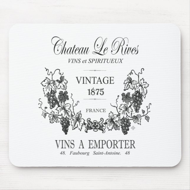 moderner Vintager Getreideweine Mousepad (Vorne)