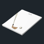 Moderner Vintager Golf Notizblock<br><div class="desc">Modernes Golfdesign für Golfer.</div>