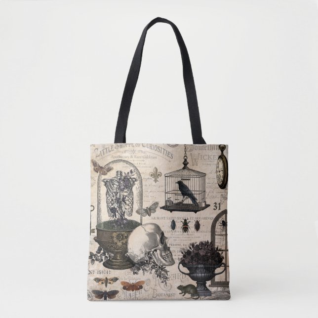 Moderner Vintager Halloween-Garten Tasche (Vorderseite)