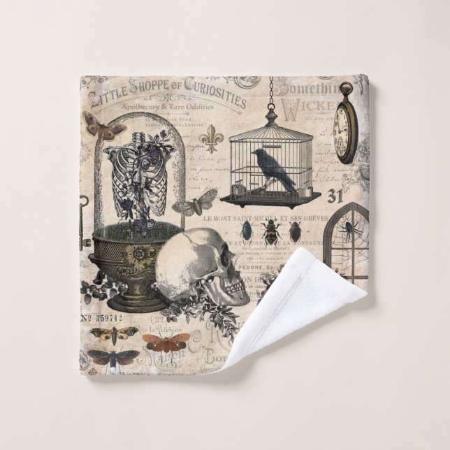 Moderner Vintager Halloween-Garten Waschlappen (Waschlappen)