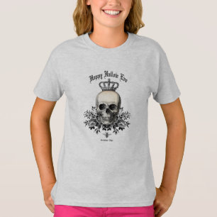 Moderner Vintager Halloween-Schädel T-Shirt