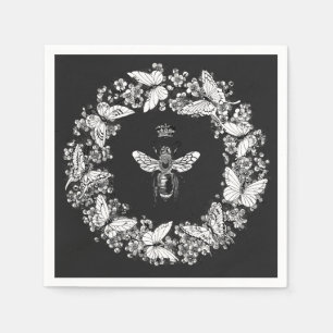 Moderner Vintager Kronenschmetterling Serviette