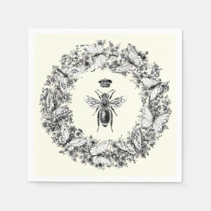 Moderner Vintager Kronenschmetterling Serviette