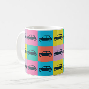 Moderner Vintager Mini-Cooper Kaffeetasse