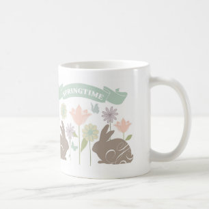 Moderner Vintager Osterhase Kaffeetasse