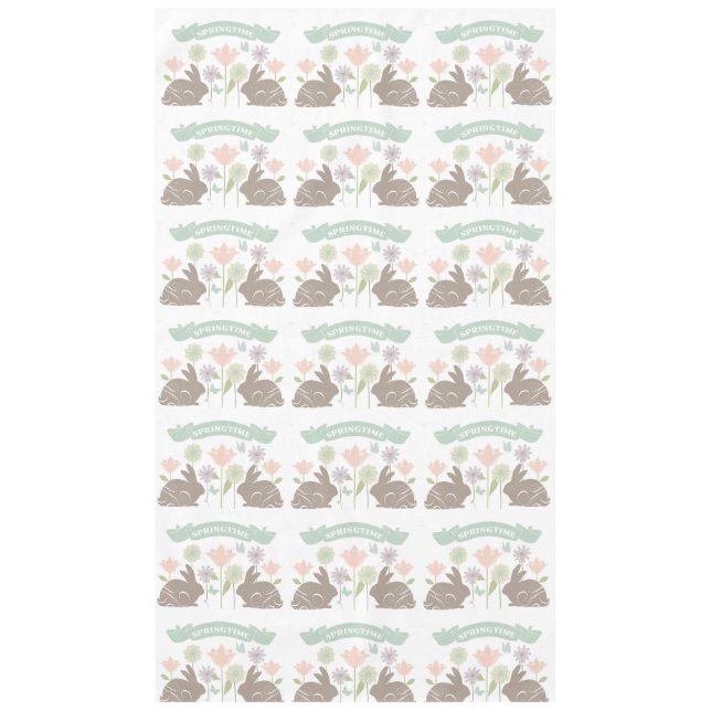 Moderner Vintager Osterhase Tischdecke (Vorderseite)