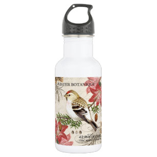 moderner Vintager Wintervogel Trinkflasche