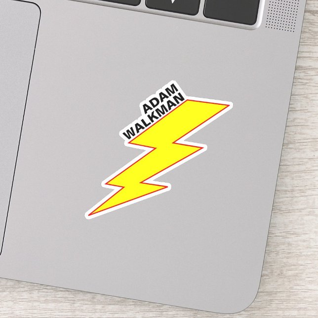 Moderner vollständiger Name (Blitzschlag) wasserdi Aufkleber (waterproof name labels for school, student belongings name tags, cute custom stickers for kids)