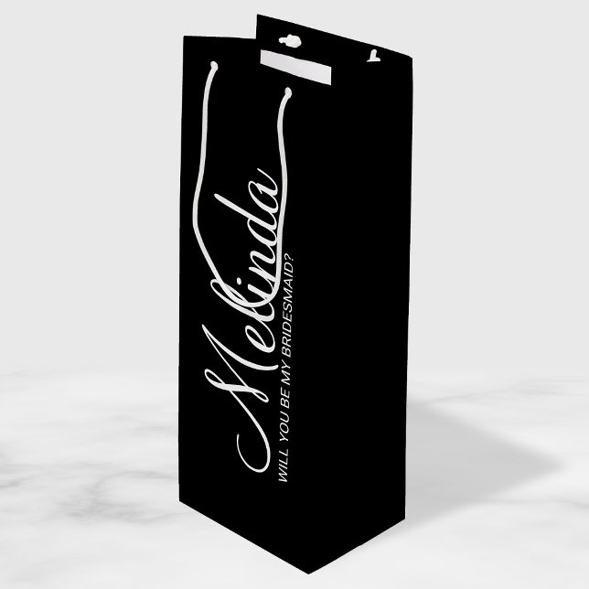 Moderner Vorschlag für eine Personalisierte Brides Geschenktüte Für Weinflaschen (Von Creator hochgeladen)