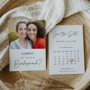 Moderner Vorschlag von Bridesmaid Save the Date Ka Einladung