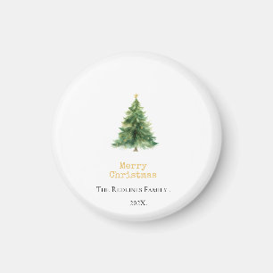 Moderner Wasserfarben-Weihnachtsbaum Nicht-Foto-Fe Magnet