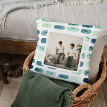 Moderner Wasserfarbenfroher Pinselstrich | FOTO Kissen<br><div class="desc">Kissen sorgen für durchdachte und praktische Geschenke und bieten dem Gast Komfort und Entspannung. Hier ist eine Beschreibung der Kissen als Geschenk: Geben Sie das Geschenk von ultimativem Komfort und Entspannung mit diesen luxuriösen Kissen. Diese Kissen sind mit edlen Materialien gefertigt und sollen ein angenehmes Schlaf-Erlebnis bieten und das Wohlbefinden...</div>