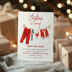 Moderner 'Weihnachten kommt' Weihnachtsmann Save The Date