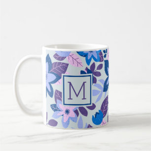Moderner Weihnachts Blumenstrauß Kaffeetasse