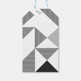 Moderner Weihnachts Geometrischer Musterurlaub Geschenkanhänger