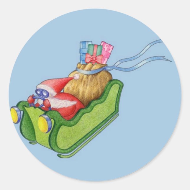 Moderner Weihnachtsaufkleber Runder Aufkleber (Vorderseite)