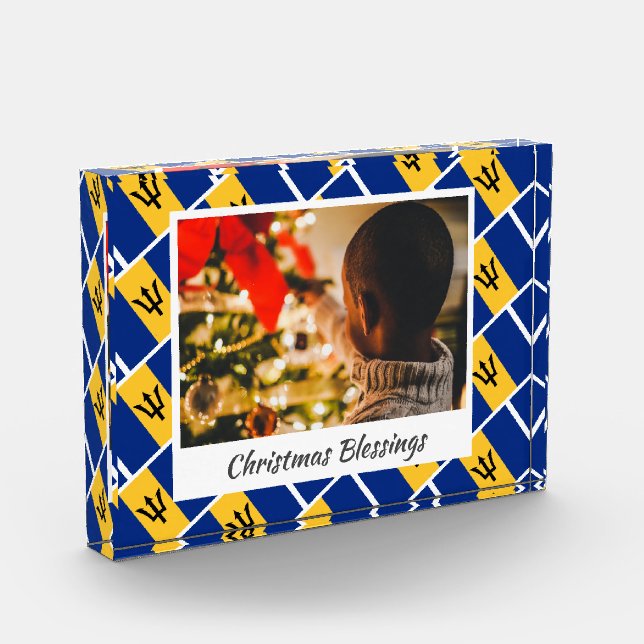Moderner WeihnachtsBARBADOS kundenspezifischer Sak Fotoblock (Links)