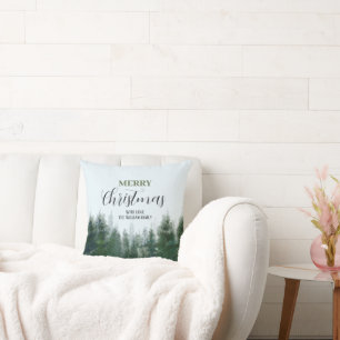 Moderner Weihnachtsbaum   Frohe Weihnachten Kissen