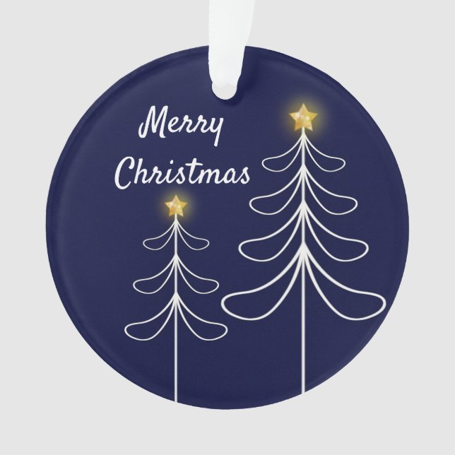Moderner Weihnachtsbaum Graphic Ornament (Vorderseite)
