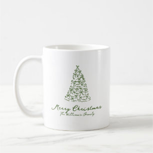Moderner Weihnachtsbaum Kaffeetasse