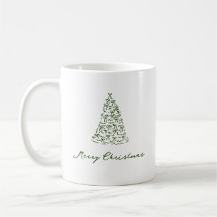 Moderner Weihnachtsbaum Kaffeetasse