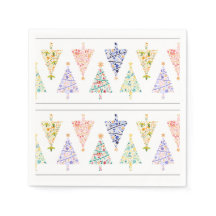Moderner Weihnachtsbaum Napkins