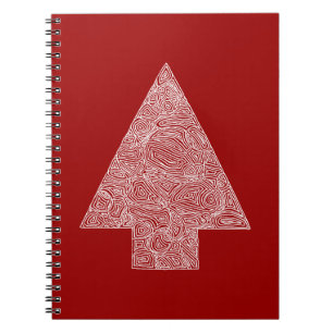 Moderner Weihnachtsbaum Notizblock