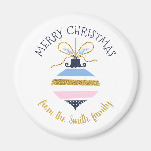 Moderner Weihnachtsbaum Personalisiert Magnet