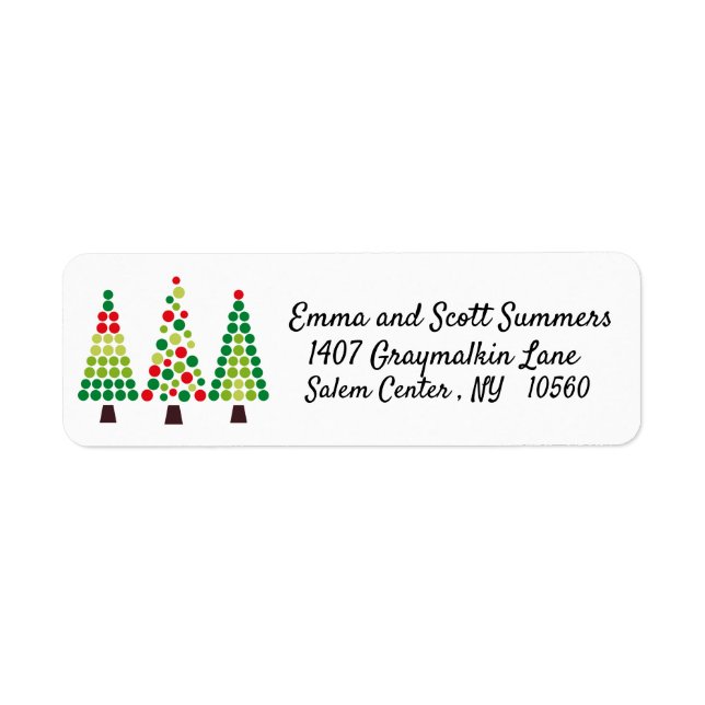 Moderner Weihnachtsbaum Polka Dot (Vorne)