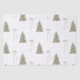 Moderner Weihnachtsbaum und niedliches Bugmuster Seidenpapier