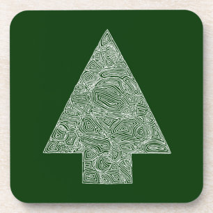 Moderner Weihnachtsbaum Untersetzer