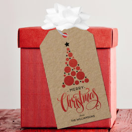 Moderner Weihnachtsbaumurlaub Geschenkanhänger