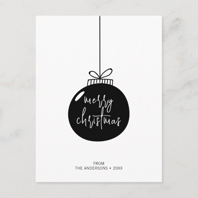 Moderner Weihnachtsfeiertag Postkarte (Vorderseite)