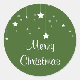 Moderner Weihnachtsklassiker-Round-Stick Runder Aufkleber