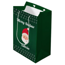 Moderner Weihnachtsmann frohe Weihnachten Mittlere Geschenktüte