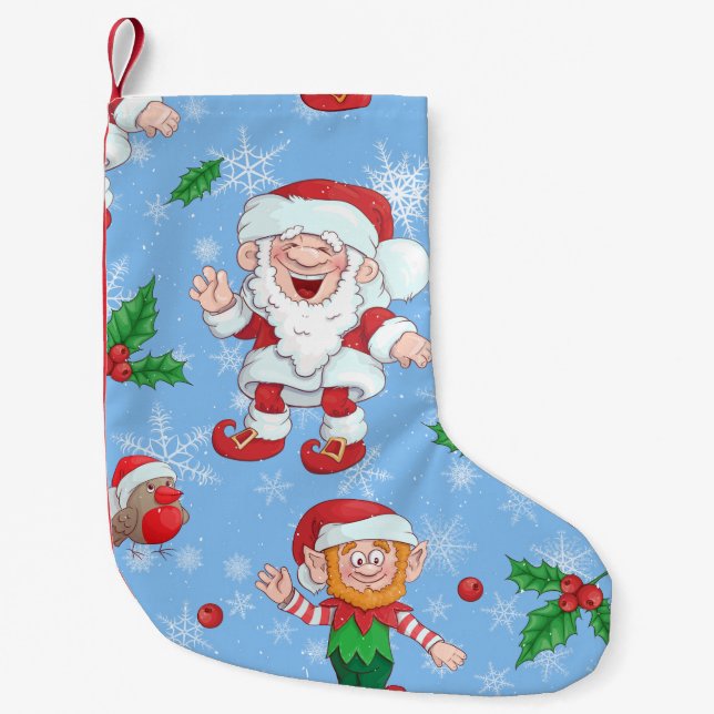Moderner Weihnachtsmann Weihnachten Strumpf Kleiner Weihnachtsstrumpf (Vorderseite)