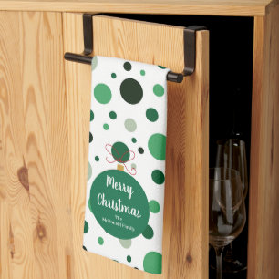 Moderner Weihnachtsschmuck Familienname Geschirrtuch
