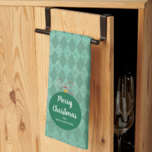 Moderner Weihnachtsschmuck Familienname grün