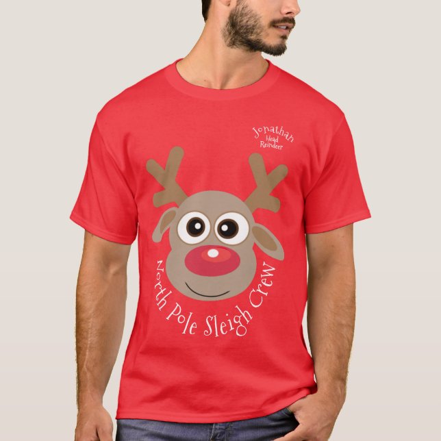 Moderner Weihnachtsspass T-Shirt (Vorderseite)