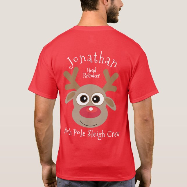 Moderner Weihnachtsspass T-Shirt (Rückseite)