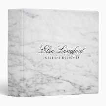 Moderner weißer Marmor Luxus Designer Binder