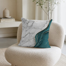 Moderner weißer Marmor mit dunklem Aquamarinen und