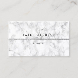 Moderner weißer silberner visitenkarte