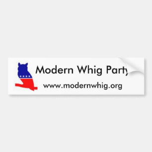 Moderner Whig-Party-Autoaufkleber Autoaufkleber