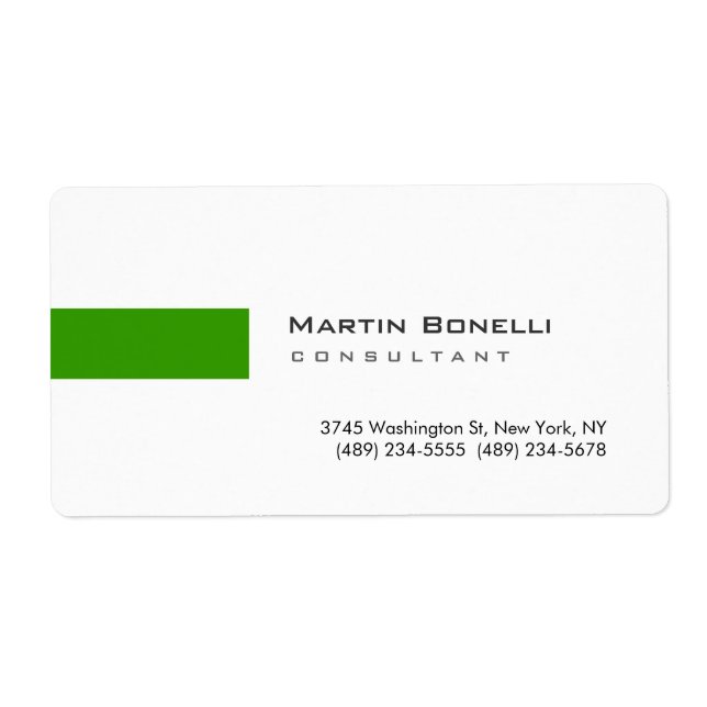 Moderner White Green Simple Consultant (Vorne)