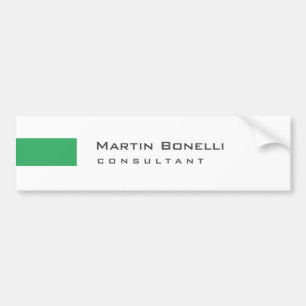 Moderner White Green Simple Consultant Autoaufkleber