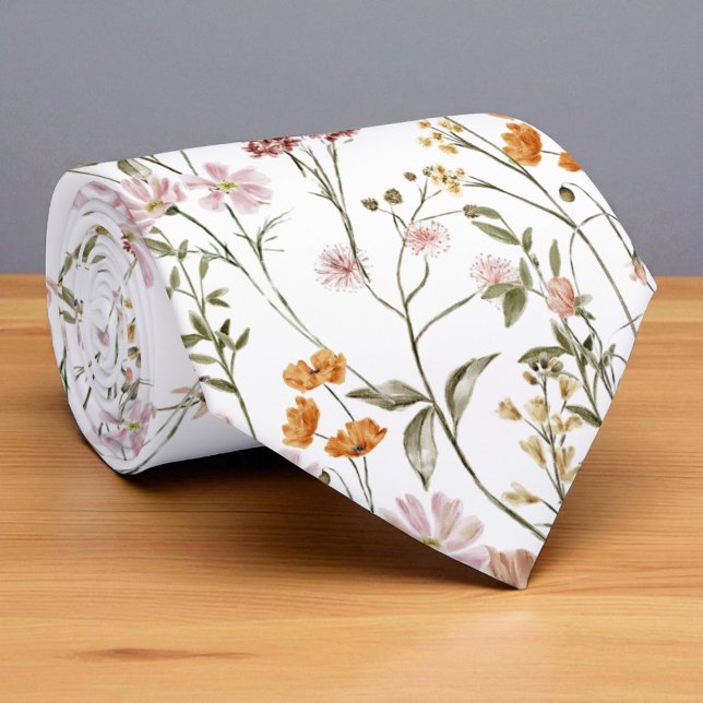 Moderner Wildblumengarten Blumen Frühlingswiese Krawatte (Von Creator hochgeladen)