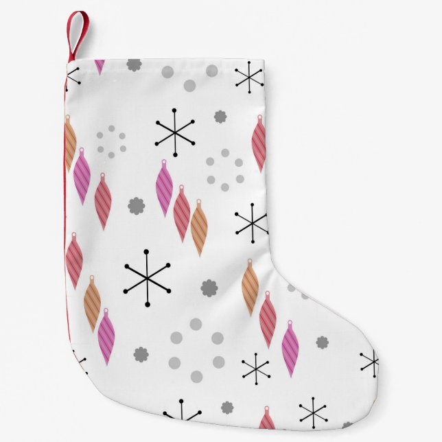 Moderner Winter im Mittelalter Kleiner Weihnachtsstrumpf (Vorderseite)